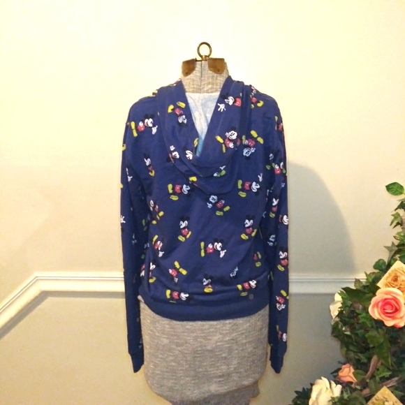 Disney Store Women's Navy Classic Happy Mickey Mouse Hoodie - Picture 6 of 10